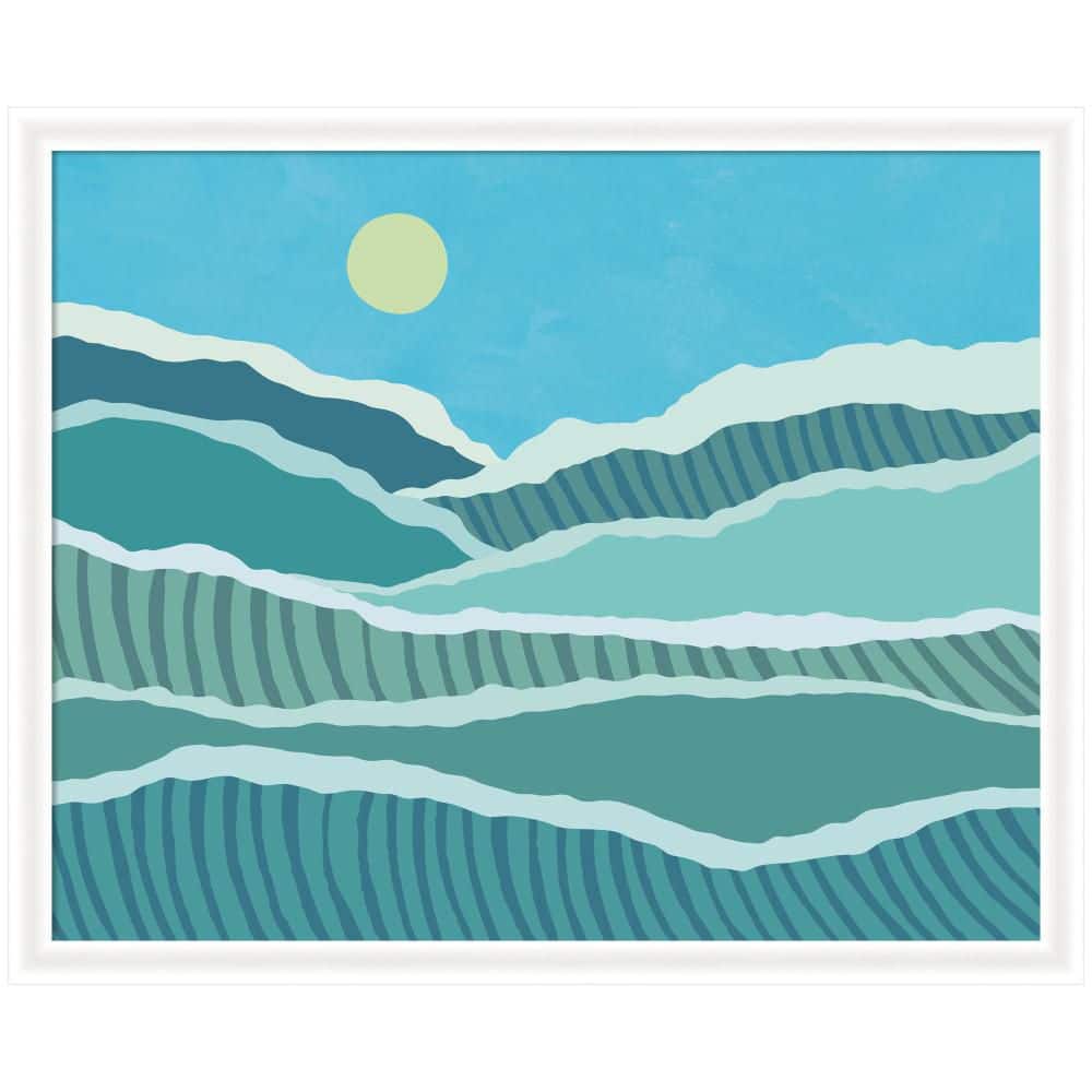 "Oliver ""Abstract Waves"" by Rachel Lee 3 Birdies Studio Abstract Framed Art Print 35 in. x 43 in." price history on PriceWatchPro