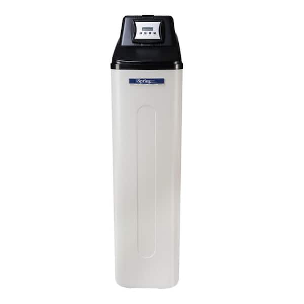 ISPRING 45,000 Grain Compact Whole House Water Softener w/ Backwash Feature for Households, Businesses, 1 in. NPT Inlet/Outlet