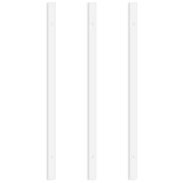 4 ft. White H-Track Lighting Rail, 120V Single Circuit H-Type Track System for Standard Track Heads (3-Pack)