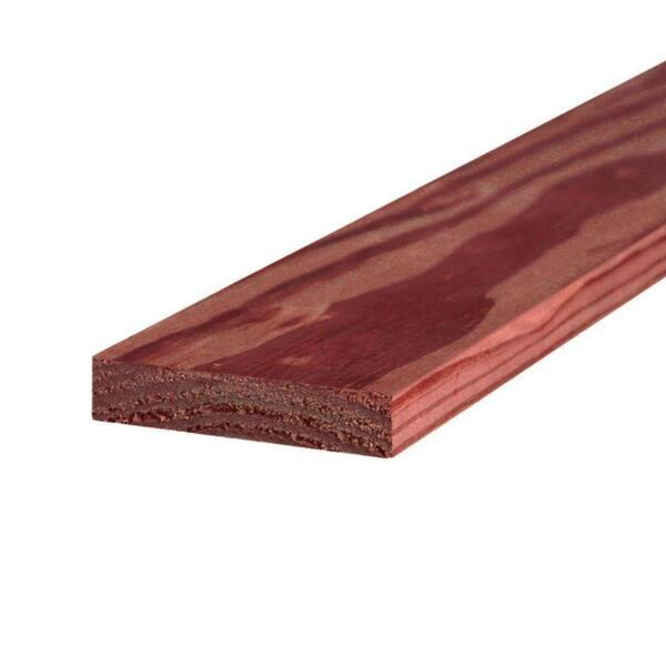 Unbranded 1 in. x 4 in. x 8 ft. Redwood-Tone Pressure-Treated Fascia Board