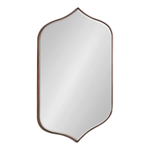 Kate and Laurel Tyla 31.75 in. H x 20.00 in. W Irregular MDF Framed Bronze Mirror