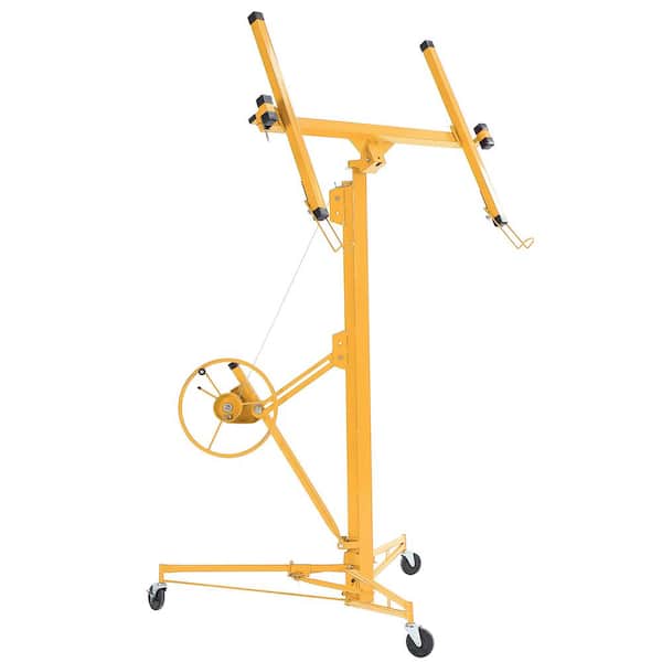 54 in. x 54 in. Trowel 11 ft. Drywall Panel Lifting Jack Caster Construction Lockable Tool