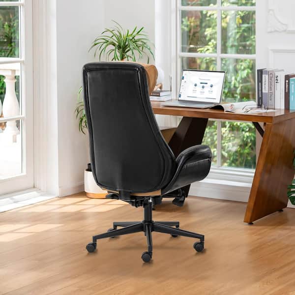 Glitzhome Mid-Century Modern Two-tone color Faux Leather
