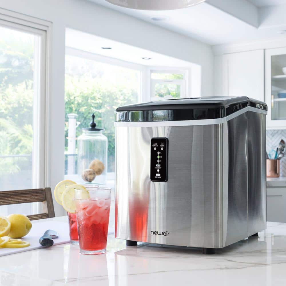 Stainless Steel Portable Countertop Ice Maker with 3 Sizes