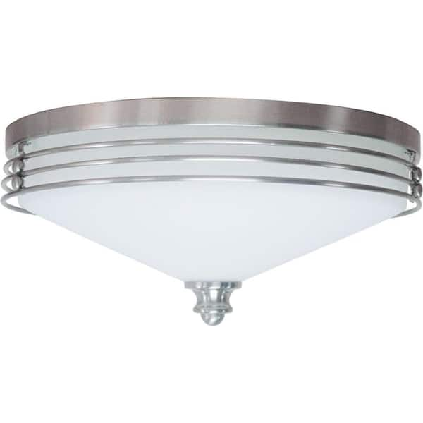 Volume Lighting Avila 2-Light Brushed Nickel Flush Mount