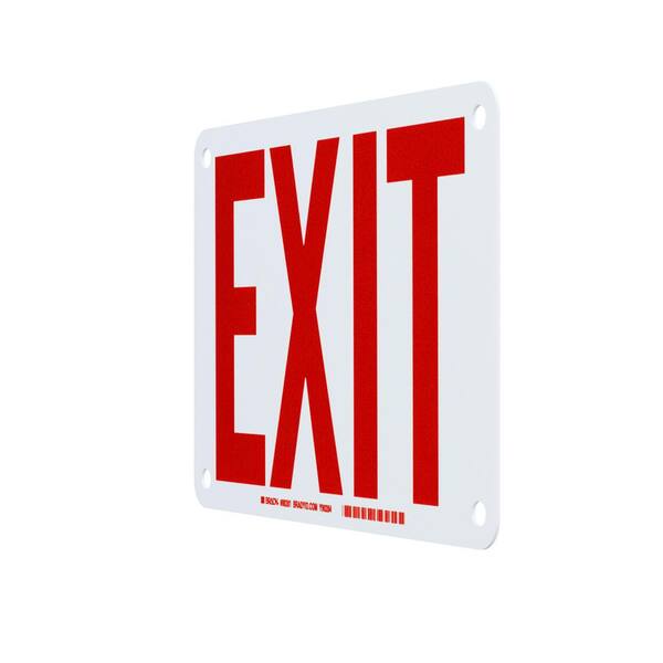 Brady 7 in. x 10 in. Glow-in-the-Dark Plastic Exit Sign