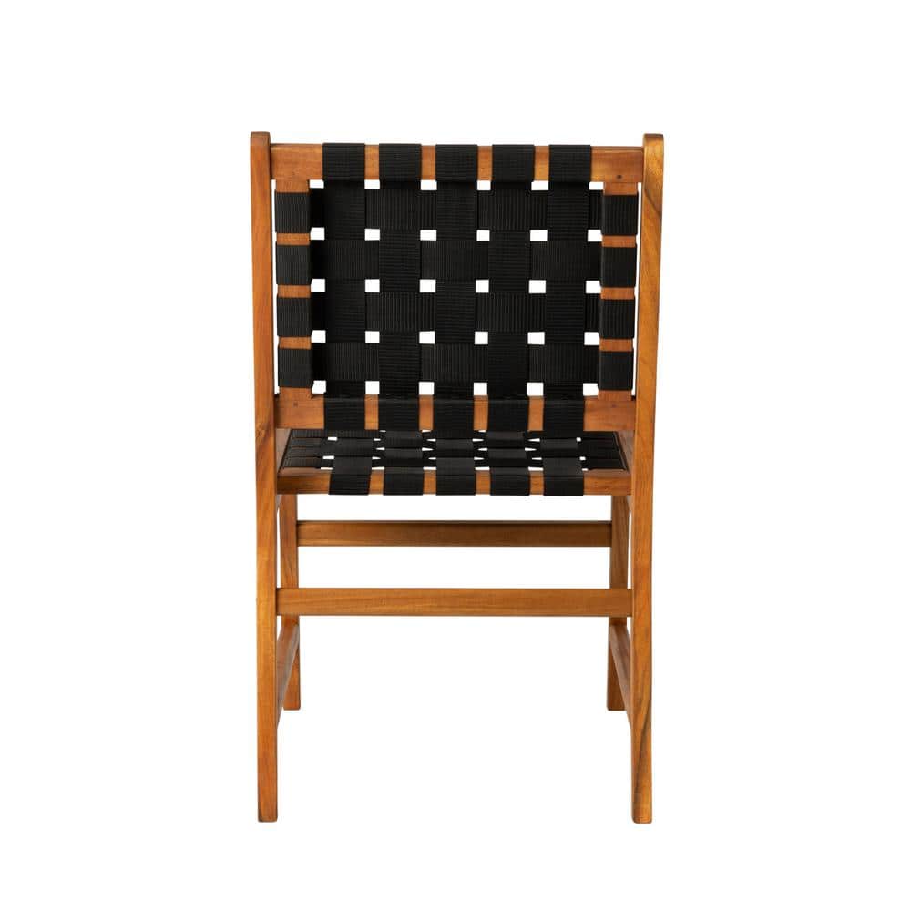 Sava Teak-Toned Acacia Wood Armless Dining Chair
