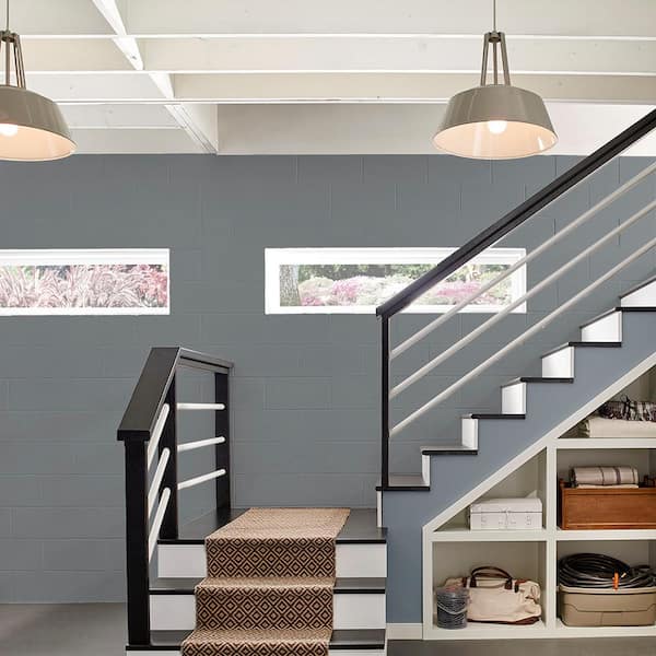 5 gal. #876 Basement Gray Flat Interior/Exterior Dry Plus Basement & Masonry Waterproofer