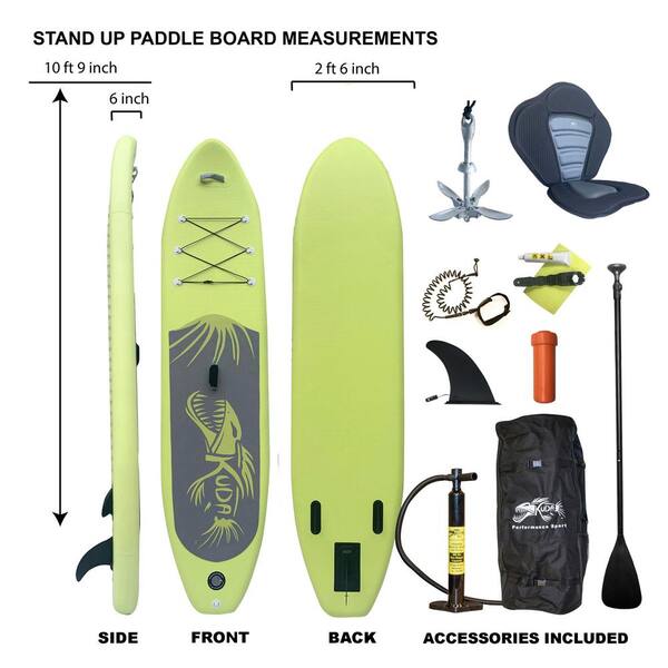 KUDA PERFORMANCE SPORT 10.8 ft. Inflatable Stand-Up Paddle Board