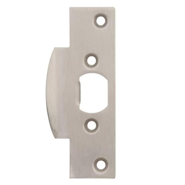 Defiant Satin Nickel Security Latch Strike 70292 - The Home Depot