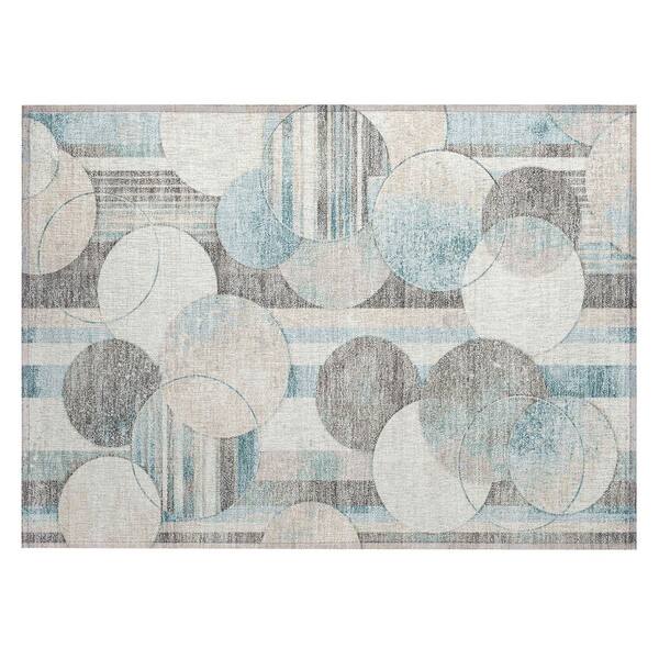 Chantille Machine Washable Indoor/Outdoor Abstract ACN2778 Teal 2 ft. x 3 ft. Accent Rug
