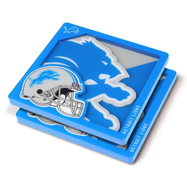 YouTheFan NFL Detroit Lions 3D Logo 2-Piece Assorted Colors