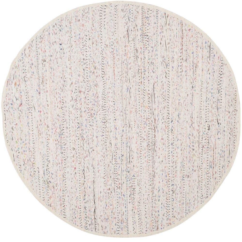 Rag Rug Ivory/Multi 4 ft. x 4 ft. Round Striped Gradient Area Rug price history on PriceWatchPro