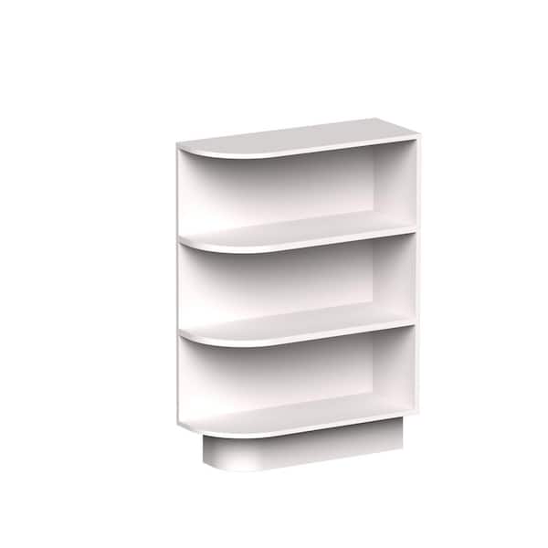 9 in. W x 24 in. D x 34.5 in. H Ready to Assemble Solid Wood Frame Shaker Base End Shelf Kitchen Cabinet in White