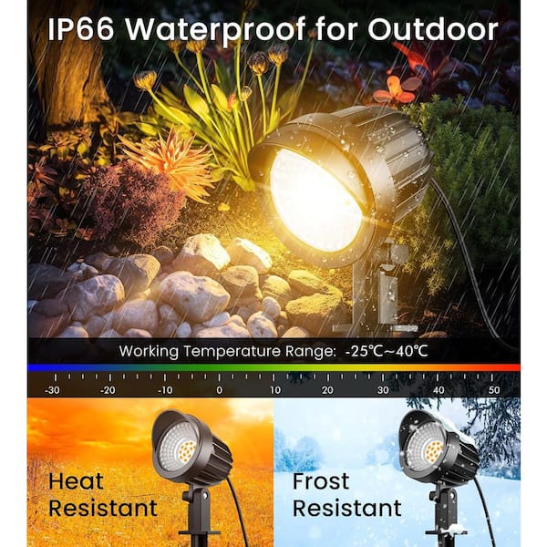 phyfalip 7W 800 Lumen Low Voltage Warm White Landscape Flood Light