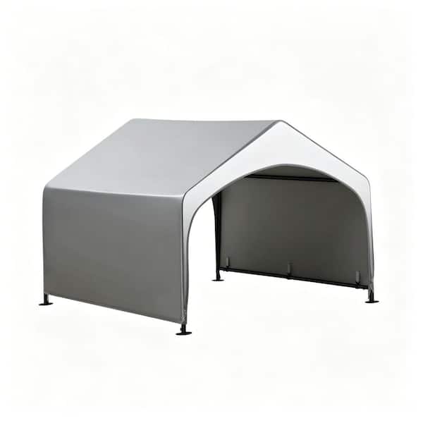 4'x4' waterproof dog shelter with rain curtain & stakes for