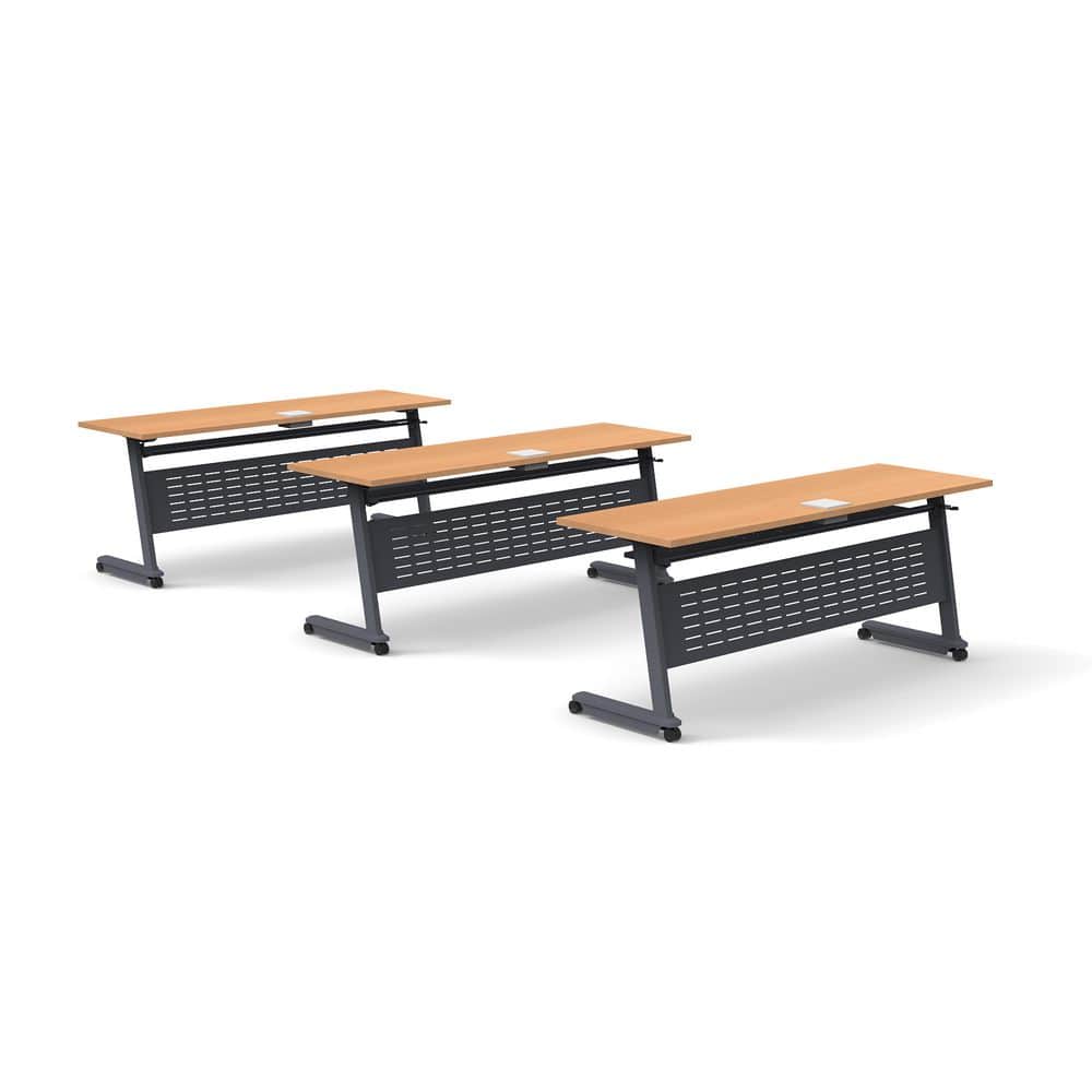 Training Seminar Tables 6 person 72 in W x 144 in D Rectangular area Color Beech Desks with power charging 5062 price history on PriceWatchPro