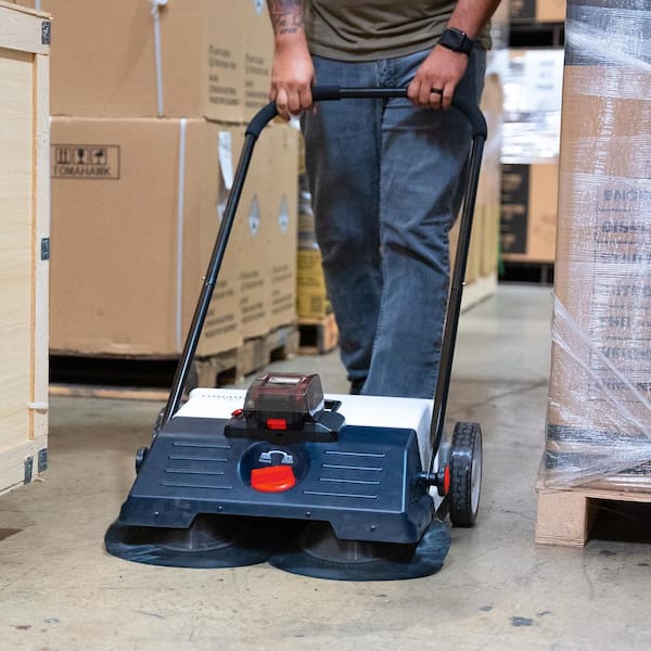 Tomahawk Power 22 in. W Battery Powered Electric Floor Sweeper