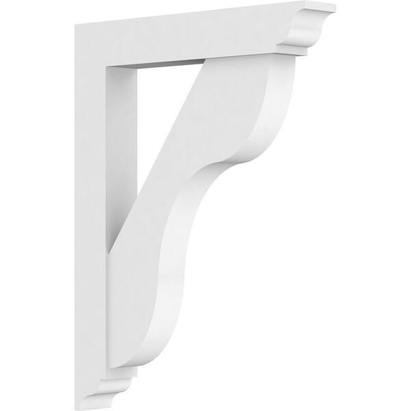 Ekena Millwork Standard Carmel 3 in. W x 26 in. H x 20 in. D Signature Urethane Polyurethane Bracket With Traditional Ends
