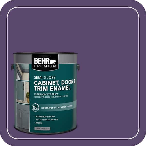 BEHR PREMIUM 1 gal. #P570-7 Proper Purple Semi-Gloss Enamel