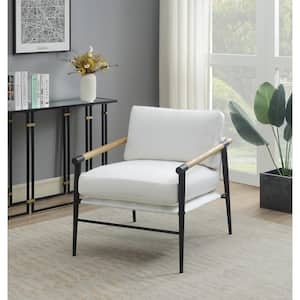 Polly Ivory Stain-Resistant Fabric Armchair