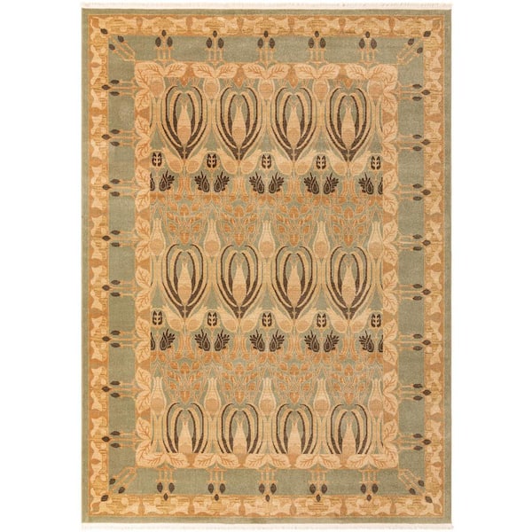 Edinburgh Carnation Light Green 8' 0 x 11' 0 Area Rug