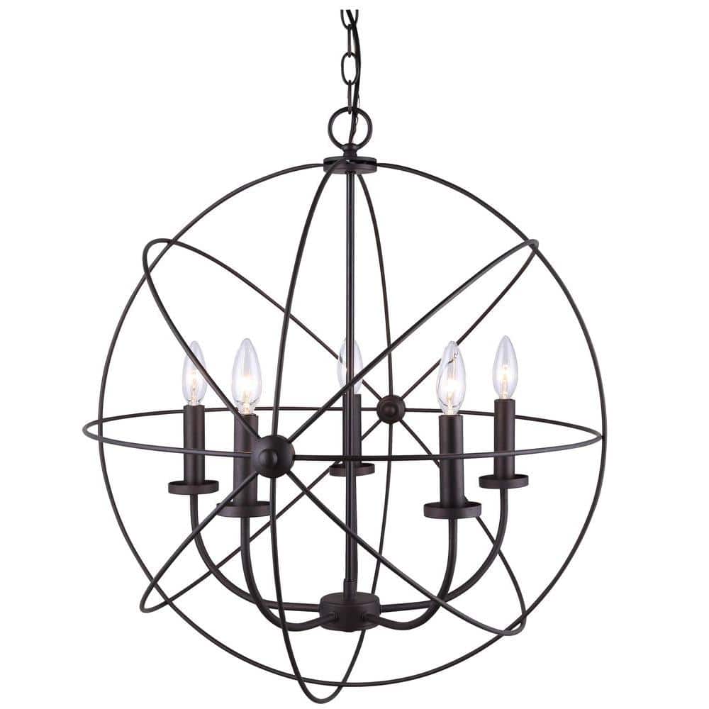 Sumerside 5-Light Oil Rubbed Bronze Spherical Chandelier