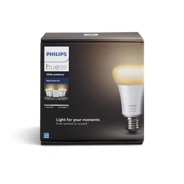 Philips Hue White & Color Ambiance Ampoules LED Connectées E27, équivalent  60W, 800 lumen, Compatible Bluetooth