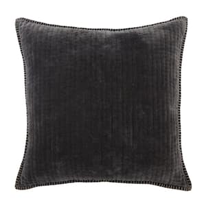 Joane Gray/White 26 in. x 26 in. Polyester Fill Throw Pillow