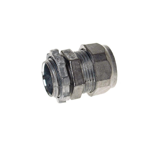 RACO 1/2 in. Uninsulated EMT Compression Connector with Oversized Hex Compression Nuts, 50-Pack