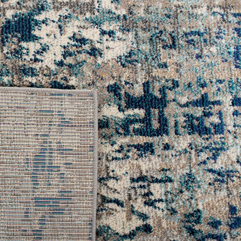 Gray Synthetic Hand-knotted Square Area Rug, 3' x 3'