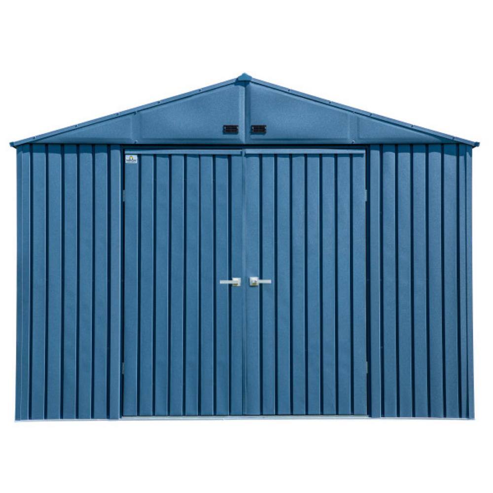 10 ft. x 8 ft. Blue Grey Galvanized Steel Storage Shed