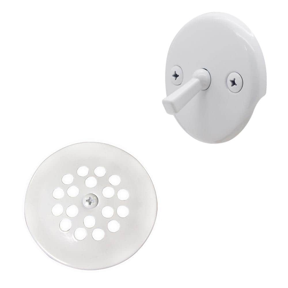 3-1/8 in. Trip Lever Tub Trim Set with 2-Hole Overflow Faceplate in Powder Coat, White price history on PriceWatchPro