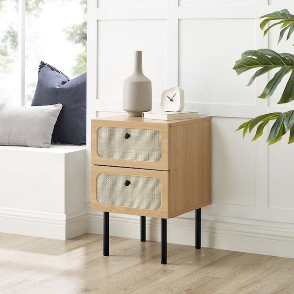 MODWAY Chaucer 2-Drawer Nightstand in Oak