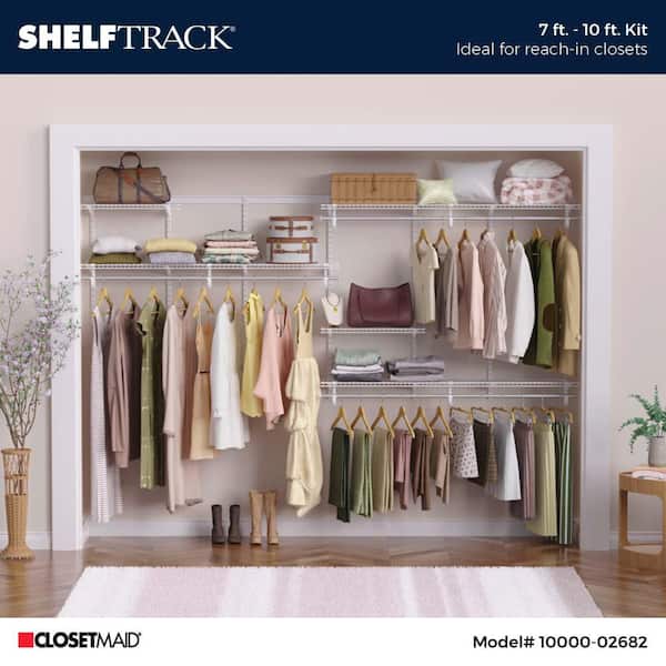 Rubbermaid Linen Closet Shelf Kit, 3-Feet, White, Wire Shelving System for  Laundry Rooms, Linen Closets or Basements