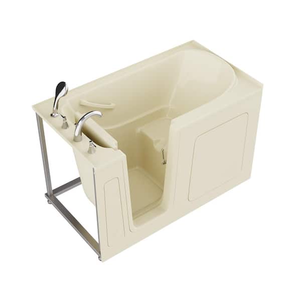 Universal Tubs HD Series 32 in. x 60 in. Left Drain Quick Fill Walk-In Soaking Bathtub in Biscuit