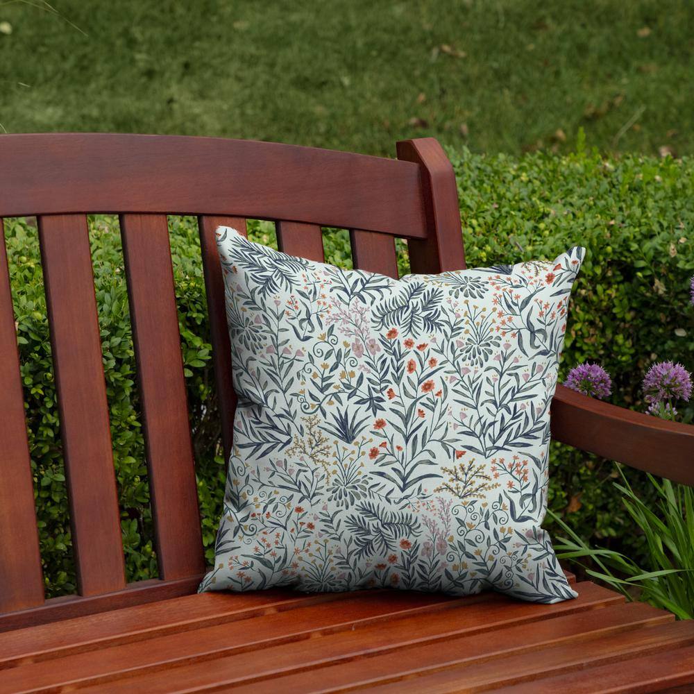Pistachio Botanical Outdoor Square Toss Pillow Set