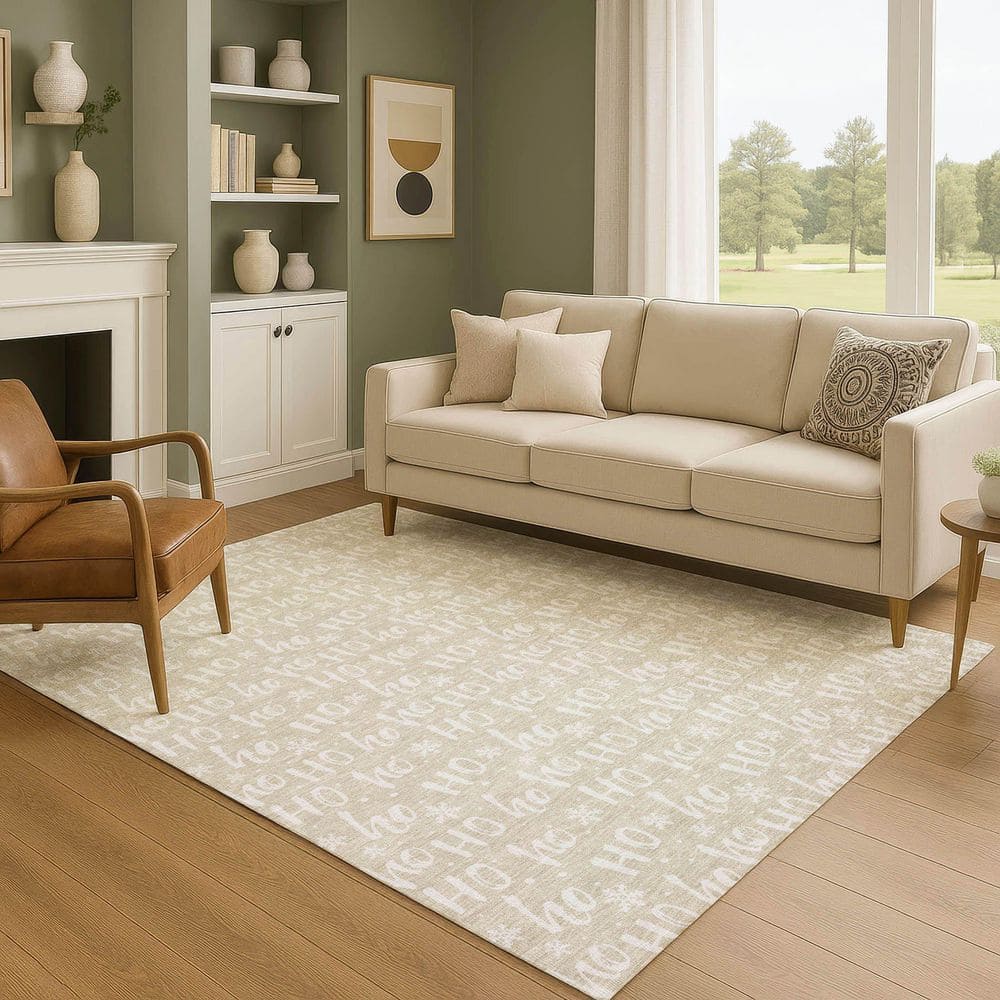 Mayfield Premium Machine Washable Abstract AMF1814 Beige 5 ft. x 7 ft. 6 in. Area Rug price history on PriceWatchPro