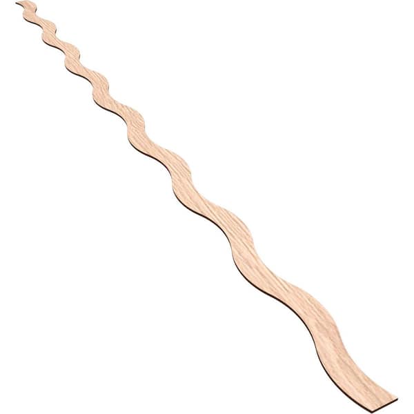 Ekena Millwork Brazos 94 in. H x 0.25 in. W Slatwall Panels in Red Oak 22-Pack