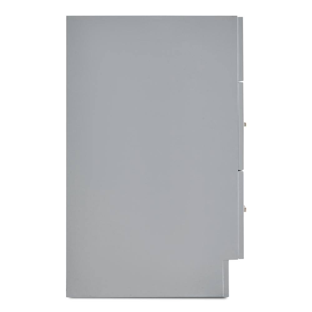 Hamlet 42-Inch Grey Freestanding Bathroom Vanity Cabinet with Brushed Nickel Hardware