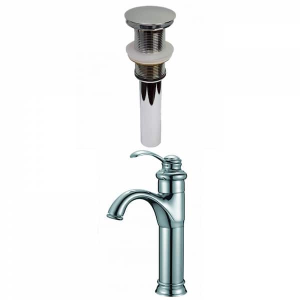 Unbranded Roxy Single Handle High Arc Deck Mount Bathroom Faucet with Deckplate Included in Chrome 3 in. W 16GS-29470