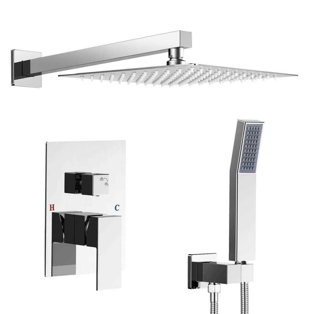10 in. Shower Head Double Handle 2-Spray Tub and Shower Faucet Shower Combo 2.5 GPM in Polished Chrome Valve Included price history on PriceWatchPro