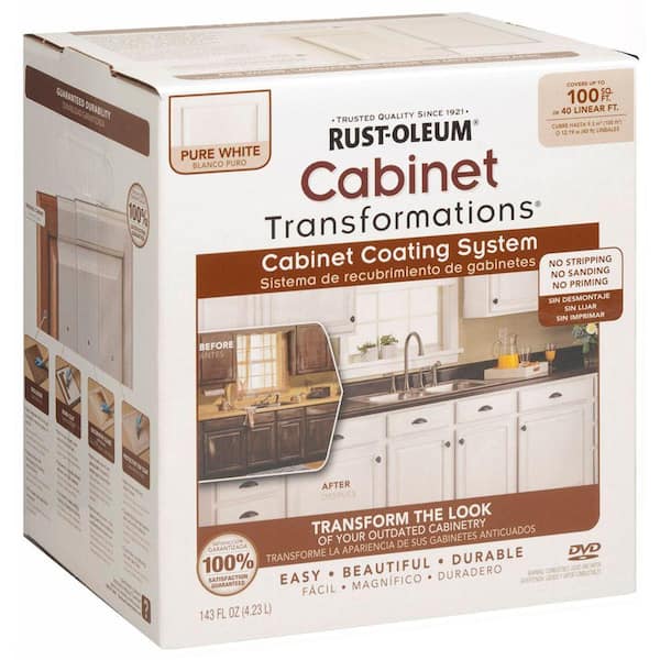 Rust-Oleum 298060 Transformations Cabinet Refinishing Kit Pure White