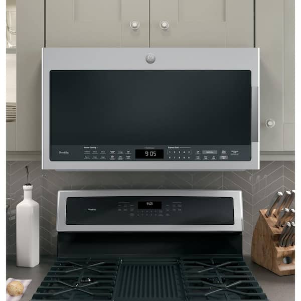 GE Profile Profile 2.1 cu. ft. Over the Range Microwave in Stainless Steel  with Sensor Cooking PVM9005SJSS - The Home Depot