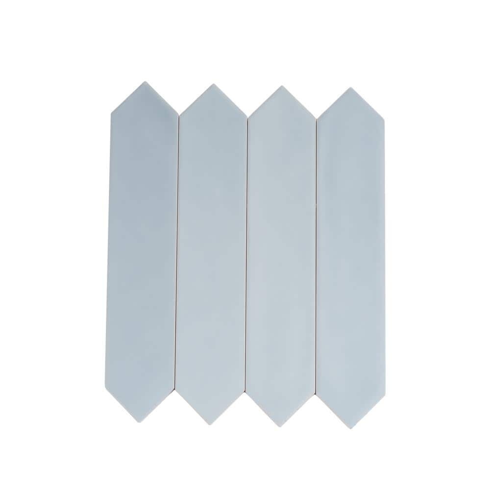 Stone Blue Matte Ceramic Picket Wall and Floor Tile