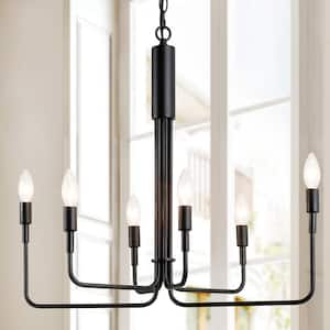 BELLADONNA Louis 8-Light Black Candlestick Chandelier 11024328BLK