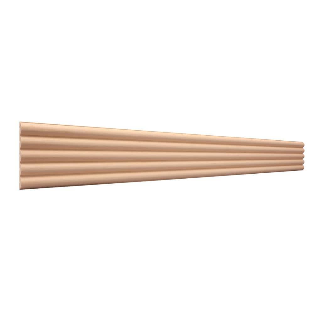 Ornamental Mouldings 1544 5 in. W x 0.438 in. D x 96 in. L Unfinished Aspen White Wood Panel Moulding (1-Pack)