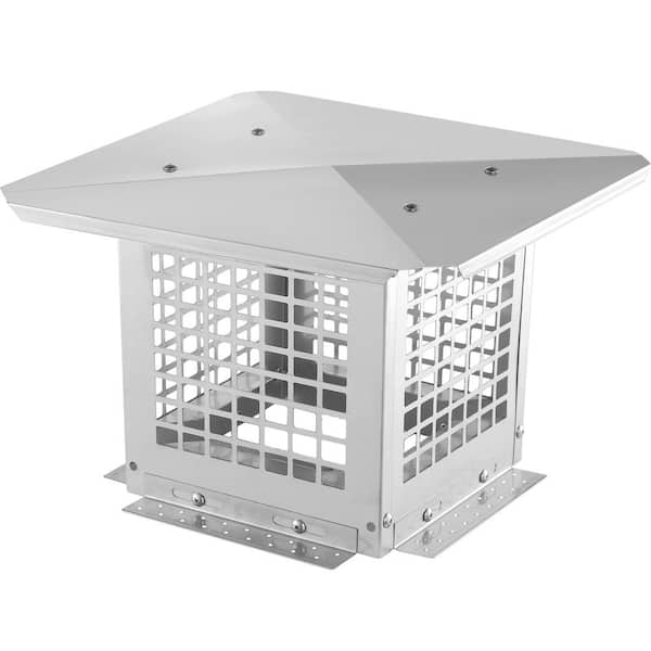 VEVOR Chimney Cap 9 in. x 9 in. 304 Stainless Steel Fireplace Chimney ...