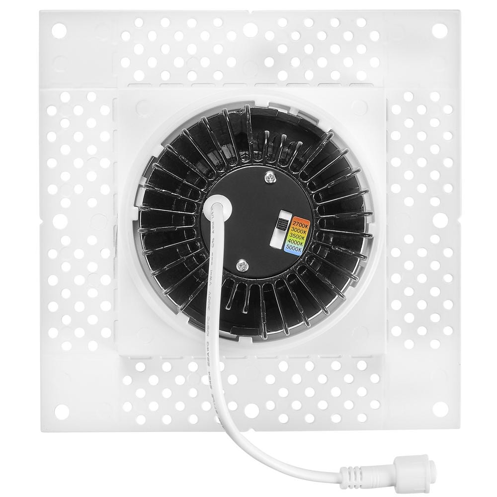 4" White Aluminum Trimless Recessed LED Downlight