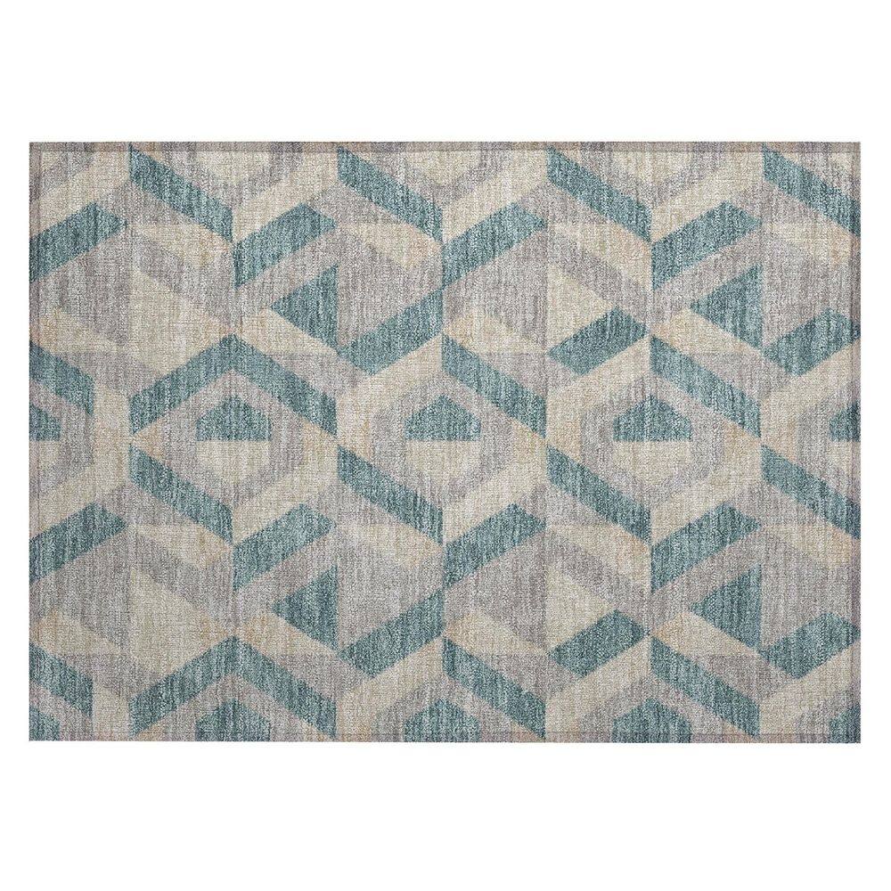 Chantille Machine Washable Indoor/Outdoor Abstract ACN2962 Teal 2 ft. x 3 ft. Accent Rug price history on PriceWatchPro